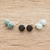 Jade stud earrings, 'Maya Globes' (set of 3) - Set of 3 Mayan Jade Stud Earrings from Guatemala thumbail