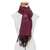 Cotton blend scarf, 'Diamond Diva in Purple' - Handwoven Purple Cotton Blend Scarf with Diamond Motif (image 2b) thumbail