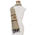 Cotton blend scarf, 'Fret Chic in Antique White' - Off-White Stepped-Fret Rhombus Motif Cotton Blend Scarf (image 2d) thumbail