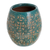 Ceramic decorative vase, 'Turquoise Geometry' - Geometric Ceramic Decorative Vase from Nicaragua (image 2a) thumbail