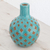 Keramische dekorative Vase, 'Design von gestern'. - Handgefertigte Keramik-Dekorvase in Türkis
