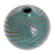 Ceramic decorative vase, 'Turquoise Zigzag' - Zigzag Motif Ceramic Decorative Vase from Nicaragua