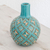 Ceramic decorative vase, 'Turquoise Intricacy' - Artisan Crafted Ceramic Decorative Vase from Nicaragua thumbail