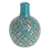 Ceramic decorative vase, 'Turquoise Intricacy' - Artisan Crafted Ceramic Decorative Vase from Nicaragua (image 2a) thumbail