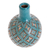 Ceramic decorative vase, 'Turquoise Intricacy' - Artisan Crafted Ceramic Decorative Vase from Nicaragua (image 2b) thumbail
