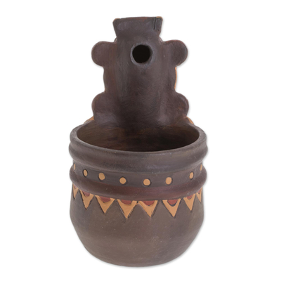 Dekorative Keramikvase - Dekorative Vase aus prähispanischer Keramik mit Spiralmotiv