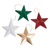Wood ornaments, 'Colorful Light' (set of 4) - Assorted Wood Star Ornaments from Guatemala (Set of 4)
