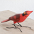 Ceramic sculpture, 'Cardinal' - Ceramic Cardinal Sculpture from Guatemala (image 2) thumbail