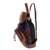Cotton backpack, 'Multicolored Night' - Handwoven Multicolored Cotton Backpack from Guatemala (image 2b) thumbail