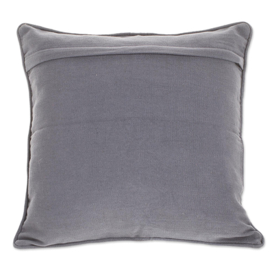 Cotton cushion cover, 'Chevron Geometry' - Chevron Motif Cotton Cushion Cover from Guatemala