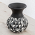 Ceramic decorative vase, 'Elegant Geometry' - Geometric Ceramic Decorative Vase from Nicaragua thumbail