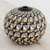Ceramic decorative vase, 'Tricolor Elegance' - Hand-Painted Geometric Ceramic Decorative Vase
