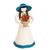 Natural fiber statuette, 'Country Flowers' - Natural Fiber Statuette of a Woman Gathering Flowers