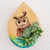 Wood wall-mounted planter, 'Owl Nature' - Hand-Painted Owl-Themed Wood Wall-Mounted Planter
