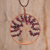 Halskette mit Granat-Anhänger - Granat-Edelstein-Baum-Leo-Anhänger-Halskette aus Costa Rica