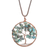 Anhänger-Halskette, 'Cancer Tree of Life' (Krebs-Lebensbaum) - Edelsteinbaum-Anhänger Krebs-Halskette aus Costa Rica