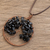Onyx pendant necklace, 'Aquarius Tree of Life' - Onyx Gemstone Tree Aquarius Pendant Necklace from Costa Rica
