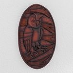 Wood relief panel, 'Owl Watcher' - Owl-Themed Pochote Wood Relief Panel from Costa Rica