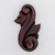 Wood coat hook, 'Antique Detail' - Hand-Carved Pochote Wood Coat Hook from Costa Rica