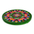 Decoupage wood trivet, 'Traditional Colors in Green' - Decoupage Wood Trivet in Green from Costa Rica (image 2a) thumbail