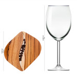 Teak wood coasters, 'Coffee Morning' (set of 4) - Coffee-Themed Teak Wood Coasters from Costa Rica (Set of 4)