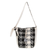 Cotton bucket bag, 'Black and Ivory' - Handwoven Cotton Bucket Bag in Black and Ivory (image 2a) thumbail