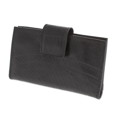 Recycled rubber wallet, 'Eco-Friendly Companion' - Eco-Friendly Recycled Rubber Wallet from El Salvador