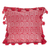 Cotton cushion cover, 'Traditional Motifs in Chili' - Handwoven Geometric Cotton Cushion Cover in Chili (image 2a) thumbail