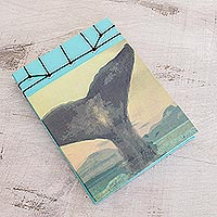 Diario en papel, 'La belleza del océano' (5,5 pulgadas) - Diario en papel con temática de ballenas de Costa Rica (5,5 pulgadas)