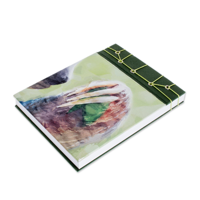 Papiertagebuch, (5,5 Zoll) - Papiertagebuch mit Faultiermotiv aus Costa Rica (5,5 Zoll)
