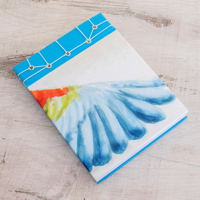 Paper journal, 'Macaw's Wing' (5.5 inch) - Parrot-Themed Paper Journal from Costa Rica (5.5 inch)