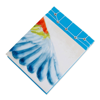 Paper Journal, 'Macaw's Wing' (5.5 pulgadas) - Journal de papel de loro de Costa Rica (5.5 pulgadas)
