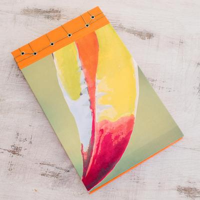 Paper journal, 'Toucan Beak' (8.5 inch) - Toucan-Themed Paper Journal from Costa Rica (8.5 inch)