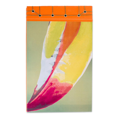 Paper journal, 'Toucan Beak' (8.5 inch) - Toucan-Themed Paper Journal from Costa Rica (8.5 inch)