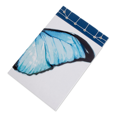 Diario en papel, 'Morpheus Wing' (8,5 pulgadas) - Diario en papel con temática de mariposas de Costa Rica (8,5 pulgadas)