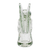 Recycled glass figurine, 'Crystalline Angel' - Handblown Recycled Glass Angel Figurine from Guatemala