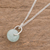 Jade pendant necklace, 'Apple Green Wheel of Fortune' - Round Apple Green Jade Pendant Necklace from Guatemala