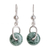 Jade dangle earrings, 'Light Green Wheel of Fortune' - Circular Light Green Jade Dangle Earrings from Guatemala thumbail