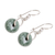 Jade dangle earrings, 'Light Green Wheel of Fortune' - Circular Light Green Jade Dangle Earrings from Guatemala