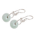 Jade dangle earrings, 'Apple Green Wheel of Fortune' - Circular Apple Green Jade Dangle Earrings from Guatemala (image 2c) thumbail