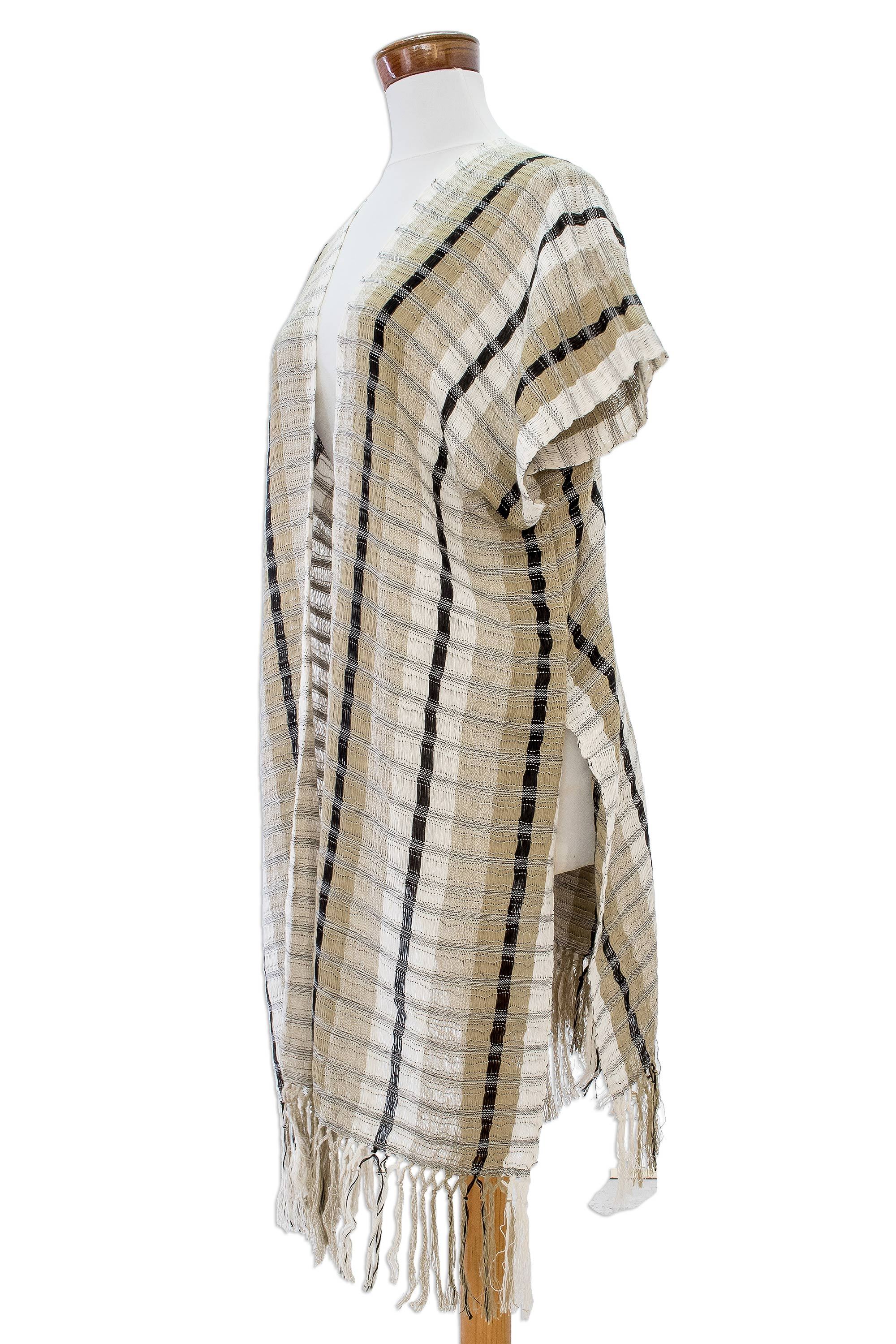 UNICEF Market | Handwoven Cotton Ruana from Guatemala - Night of Elegance