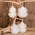 Hand-crocheted ornaments, 'Light and Peace' (set of 4) - Hand-Crocheted Angel Ornaments in White (Set of 4) thumbail