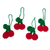 Hand-crocheted ornaments, 'Sweet Cherries' (set of 4) - Hand-Crocheted Cherry Ornaments from Guatemala (Set of 4) (image 2a) thumbail