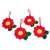 Hand-crocheted ornaments, 'Christmas Flowers' (set of 4) - Hand-Crocheted Floral Ornaments from Guatemala (Set of 4) (image 2a) thumbail