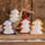 Hand-crocheted ornaments, 'White Rainbow Christmas Trees' (set of 4) - Hand-Crocheted Christmas Tree Ornaments (Set of 4) thumbail