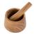 Teak wood mortar and pestle, 'Tica Cuisine' - Handmade Teak Wood Mortar and Pestle from Costa Rica