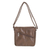 Faux leather messenger bag, 'Espresso Journey' - Handmade Faux Leather Messenger Bag in Espresso