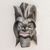 Resin mask, 'Boruca Warrior' - Silver-Tone Resin and Fiberglass Decorative Wall Mask