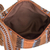 Cotton shoulder bag, 'On the Go' - Burnt Sienna Striped Handwoven Cotton Shoulder Bag