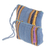 Cotton cosmetic bags, 'Surf and Sun' (pair) - Blue Colorful Stripe Handwoven Cotton Cosmetics Cases (Pair)